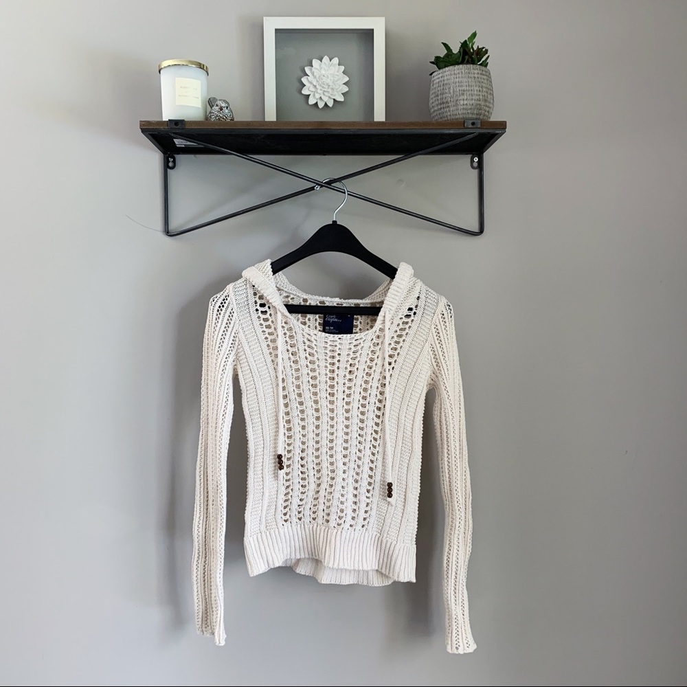 AE // Open Stitch Hooded Sweater